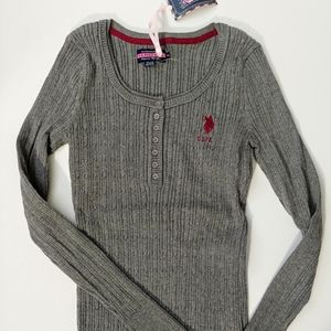 👕 U.S. Polo Assn | Crew Neck Cable Sweater